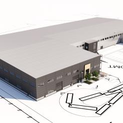 I Jordbro i Haninge kommun bygger Kilenkrysset en ny anläggning åt Alfa Laval. Foto: Kilenkrysset