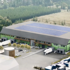 I industriområdet Brunna i Upplands Bro bygger RO-Gruppen logistikfastighet. Illustration: Stendörren Fastigheter