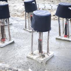 Installerade energipålar.