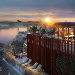 Brf Celsius. Visualiseringsbild: Peab Bostad