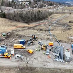 Beställare är Nittedals kommun och kontraktssumman uppgår till 106 miljoner norska kronor. Foto: Peab