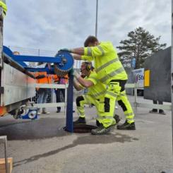 Unikt ledningsförnyelseprojekt igång i Bergsjön i Göteborg. Foto: Aarsleff