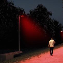 Biological Red är en ljusprofil som de flesta djur och insekter inte störs av. Foto/renderingar Selux