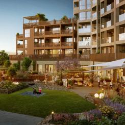 Kvarteret Tärnan består av såväl lägenheter som stadsradhus i stadsdelen Oskarsdal i Varberg. Samtliga hus byggs i trä.