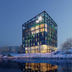 LINK Arkitektur står bakom utformningen av ACE Powerhouse i Skellefteå – en plats där forskning, utbildning och innovation möts för att påskynda elektrifieringen. Pressbild: Link Arkitektur