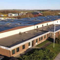 Acrinova utvecklar fastigheten Borggård 1:385 i Staffanstorp med 2800 kvm utvändig yta till den befintliga hyresgästen Nefab Packaging. Foto: Acrinova