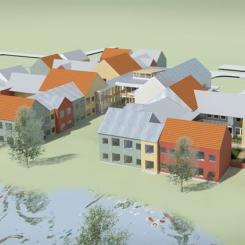 Det särskilda boendet ska omfatta 108 nya lägenheter, varav 18 korttidsboenden. Illustrtion: Wåhlin Arkitekter