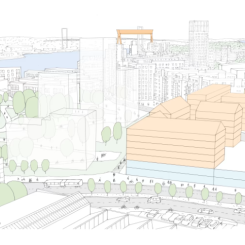 Älvstranden Utveckling säljer en byggrätt på Eriksberg i Göteborg till JM AB. Illustration: Älvstranden Utveckling
