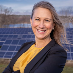 Anna Werner, vd för branschföreningen Svensk solenergi Foto: Stockholmsmässan