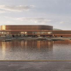 Arena Fredrikstad, en ishall och multiarena i staden.  Illustration: Vesterelva