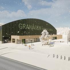 Granåsen Fotballhall. Illustration: Asplan Viak