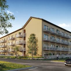 Avancerad energiåtervinning i praktiken: Storfågeln 1, Heimstadens miljövänliga flaggskepp. Illustration: Heimstaden