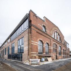 Exteriör bild från Gjuteriet i Varvsstaden. Foto: Rasmus Hjortshøj, Coast Studio