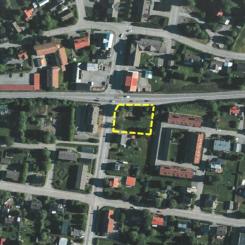 Fastigheten Vagnen 7 ligger på Sörböle i korsningen mellan Brogatan och Skråmträskvägen. Foto: Skebo