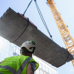 Levererar hela stommen till ett nytt bostadskomplex med 150 lägenheter i Bandhagen. Foto: Byggelement