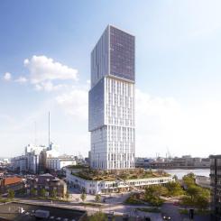 Visualisering av Mindet sett från sydväst, framtagen av Erik Nord Arkitekter på uppdrag av byggherren Olav de Linde.
Fotocred: Olav De Linde