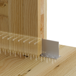 Tack vare sin unika borrspets kan SDD skruvas direkt genom både trä och aluminium utan behov av förborrning. Detta eliminerar ett arbetsmoment, vilket gör installationen snabbare, enklare och mer ergonomisk för hantverkaren.