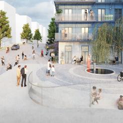 Willhem bygger på en av de sista obebyggda tomterna i centrala Jönköping. Illustration: Willhem