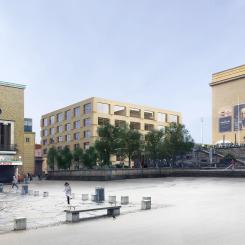 Kvarteret Triton ligger i Västra Hamnen, med närhet till centralstationen, havet och centrala Malmö.