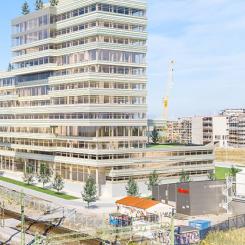 Kontorshuset Vista byggs 250 meter från Hyllie tågstation och blir den första fastigheten tågresenärer från kontinenten ser när de anländer till Hyllie.