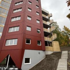 Bonn-Olles torn i Örnsköldsvik har Byggsigurd både som beställare och entreprenör. Nu nomineras projektet till Årets Bygge 2023 i kategorin Bostäder.
Foto: Linda Näslund