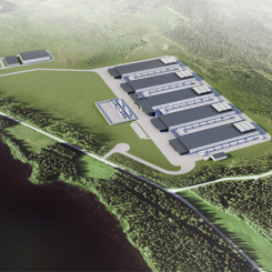 Uppdraget gäller elinstallationer för det andra datacentret på området. Foto: Bravida