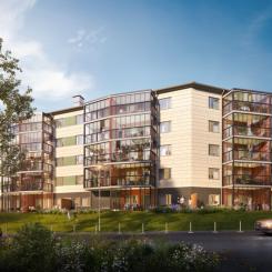 Brf Korseberg Vik i Vänersborg Bild: Riksbyggen