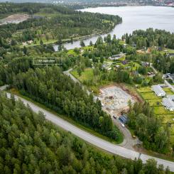 Brf Laggarudden i Ludvika - vy tomten mot city. Pressbild: Riksbyggen