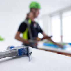 Andelen sökande till gymnasieskolans bygg- och anläggningsprogram ökar. Pressbild: Byggföretagen