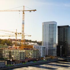 Byggnation i Stockholm. Pressbild: IVL Svenska miljöinstitutet