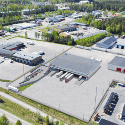 Flera automatiserade lösningar säkerställer att DB Schenkers nya terminal i Hudiksvall får en effektivare gods- och pakethantering. Terminalen beräknas stå klar 2024. Foto: DB Schenker