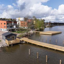 Tidigare färdigställd bebyggelse i området Eldsund. Foto: HSB