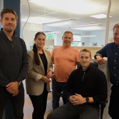 Emanuel Elofsson, Ida Hallagård, Peter Ströberg, Simon Degerman, Per Walfridsson Foto: ByggArvid