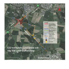 Peab bygger om E22:an i Lund Bild: Trafikverket
