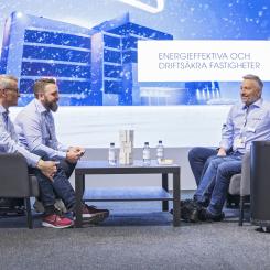 Energieffektivisering är ett av många aktuella teman på den internationella arenan för ventilation och inomhusklimat, RoomVent 2024. Bilden är från Nordbygg 2022. Foto: Stockholmsmässan/Bosse Lind
