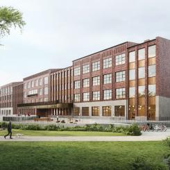 Erikslundskolan i Borås är ett uppdrag som Fredblad gör för Borås stad. Visualisering: Visulent