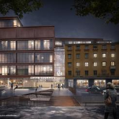 Ersta nya sjukhus byggs i anslutning till befintliga sjukvårdsbyggnader på Södermalm. Bild: Nyréns Arkitektkontor