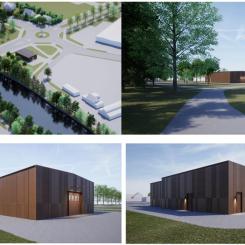 Utvändig visualisering S1 pumpstation. Bild: AQ3 Arkitekter