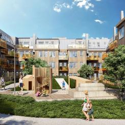 Flerbostadshus i trä - Lindbäcks Bygg. Foto: TMF