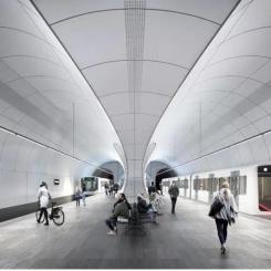 Fornebubanen är ett 7,7 kilometer långt infrastrukturprojekt i Oslo med en budget på över 2,4 miljarder euro. Projektet inkluderar byggandet av sex nya tunnelbanestationer, över 10 000 bostäder samt kommersiella fastigheter som ska stödja mer än 20 000 nya arbetstillfällen. Denna nya tunnelbana är avgörande för att stödja tillväxt och utveckling i Osloområdet genom att erbjuda ett pålitligt och miljövänligt alternativ till motoriserad trafik. Illustration: Novorender: