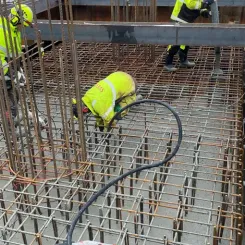 Arbetet med den nya cirkulationsplatsen i Rengsjön Foto: Trafikverket