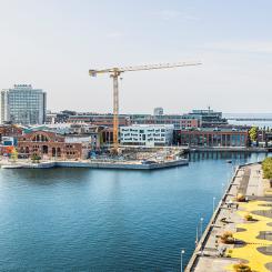 Varvsområdet i Västra hamnen Malmö. Bild: Apelöga/Malmö stad