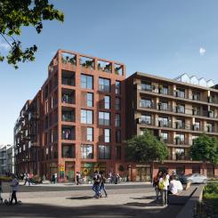 Projektet Boostad innefattar 300 lägenheter i Hyllie. Bild: OBOS