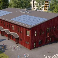 Illustration ny förskola i Grimslöv. Pressbild: Alvesta kommun