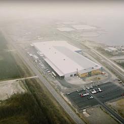 Lindbäcks produktion koncentreras till fabriken i Haraholmen. Foto: Lindbäcks Bygg