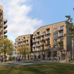 Kvarteret Hortonomen i Växjö. Foto: K2A Trähus