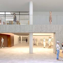 För kulturcentrumet i Idensalmi innebär satsningen att stadens viktigaste kulturinstitutioner kan fortsätta sin verksamhet i moderniserade lokaler samtidigt som byggnadens ursprungliga arkitektur bevaras. Illustration:  Muuan+Jada