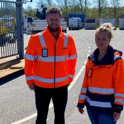 William Andersson och Jennifer Svensson är nöjda med att komma ännu närmre kunder och projekt. Foto: Lambertsson