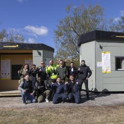 Ett av årets team i IceBox Challenge kommer från Linnéuniversitetet i Växjö och består av sex mastersstudenter från det internationella programmet Hållbar konstruktionsteknik. Foto: Team LNU/Simpson Strong-Tie