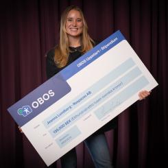 Jeanna Lundberg 130 000 kronor för vidareutveckling av sitt företag Respaces. Foto: OBOS